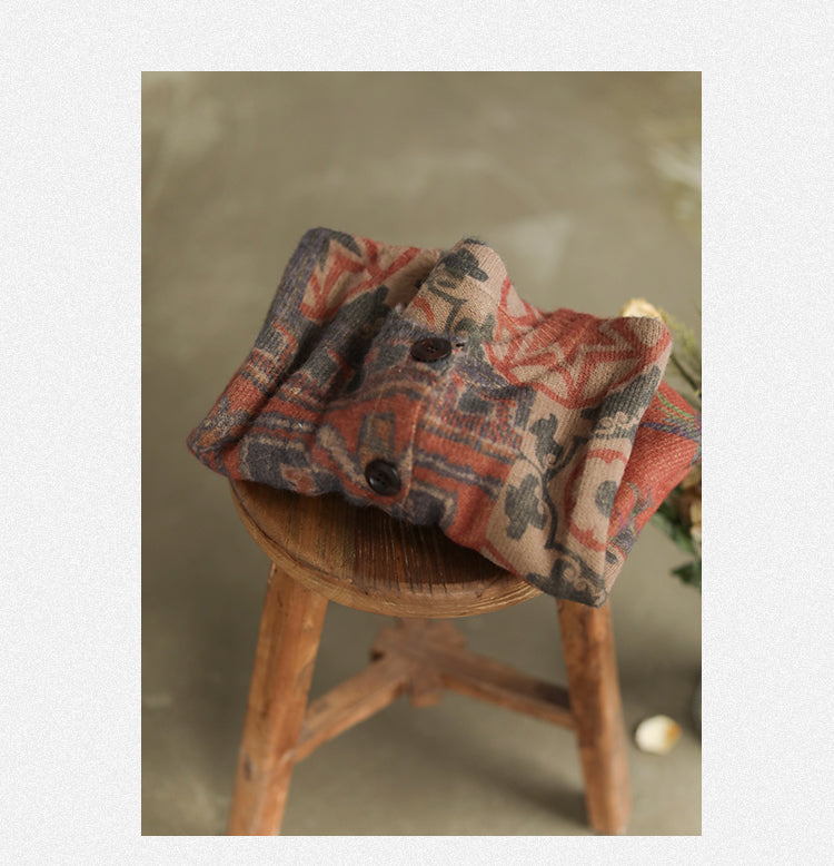 Colorful Geometry Long Sleeve Sweater