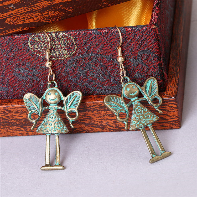 Vintage Alloy Hanging Earrings